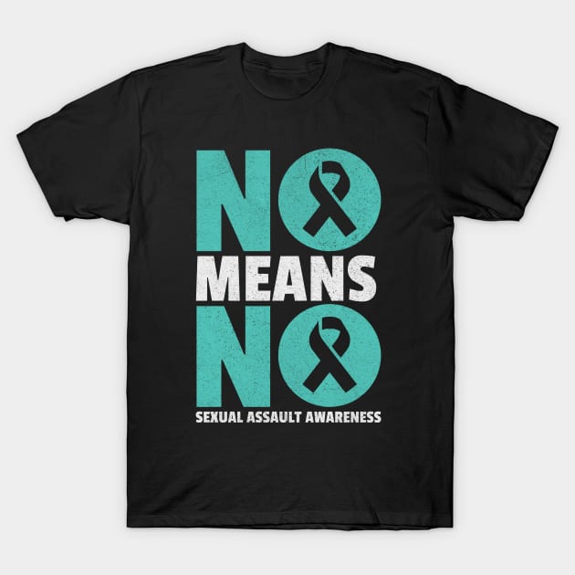 No Means No Sexual Assault Awareness T-Shirt by Cosmic Dust Art